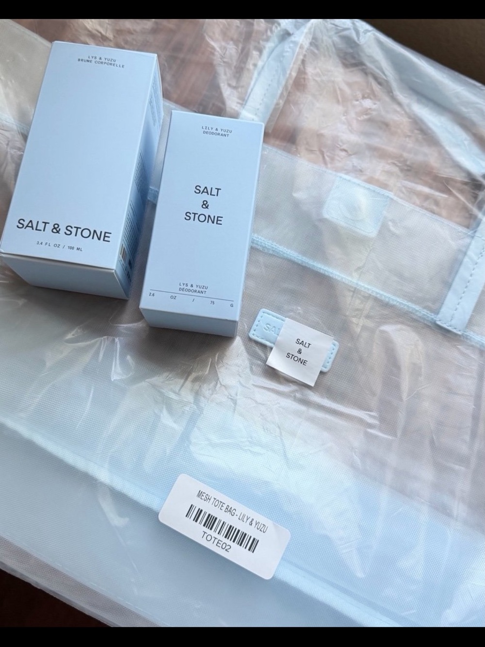 Salt & Stone Lily Yuzu Body Mist, Deodorant, and Limited Edition Tote Bag